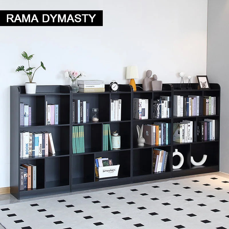 3-Tier Book Shelf with Back Panel 6 Cube 3 Shelf, Stability and Durable Bookcase,Multifunctional Cube Storage Organizer