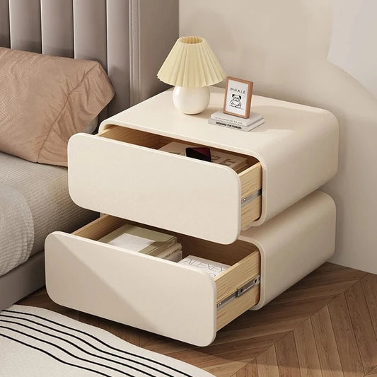 Cream Wind Bedside Table