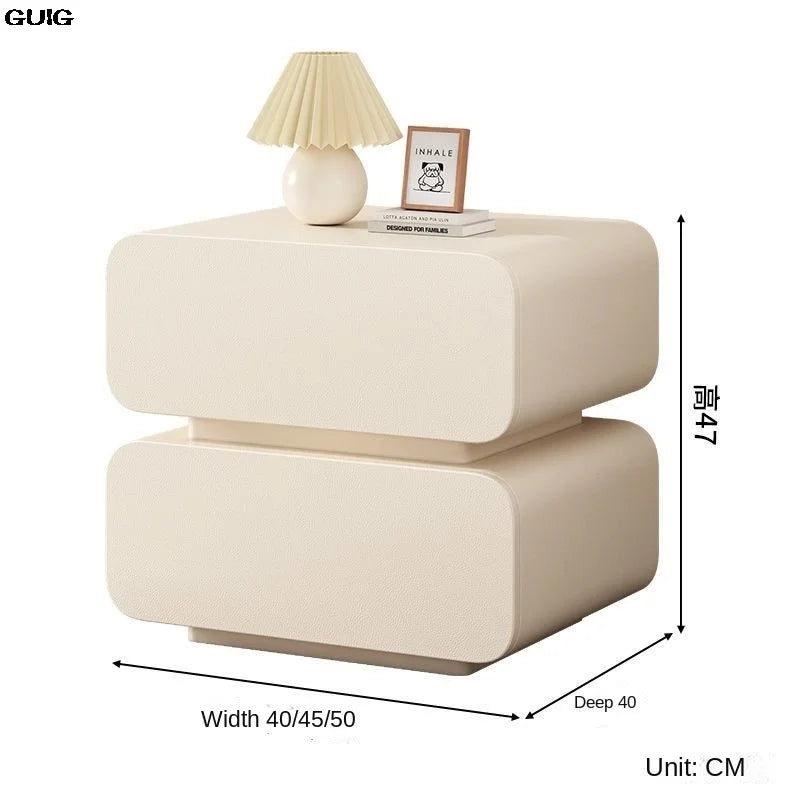 Cream Wind Bedside Table